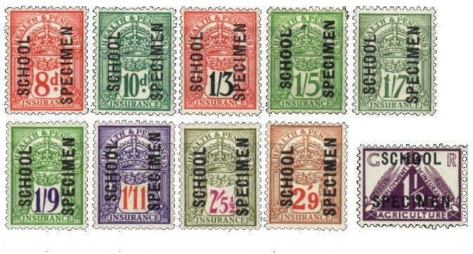 School specimen insurance stamps 200